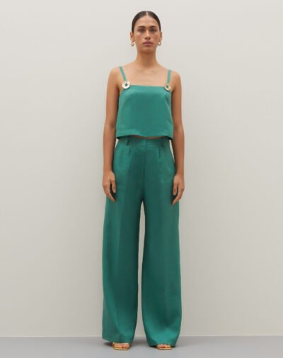 Calça Pantalona Renata Verde Bandeira