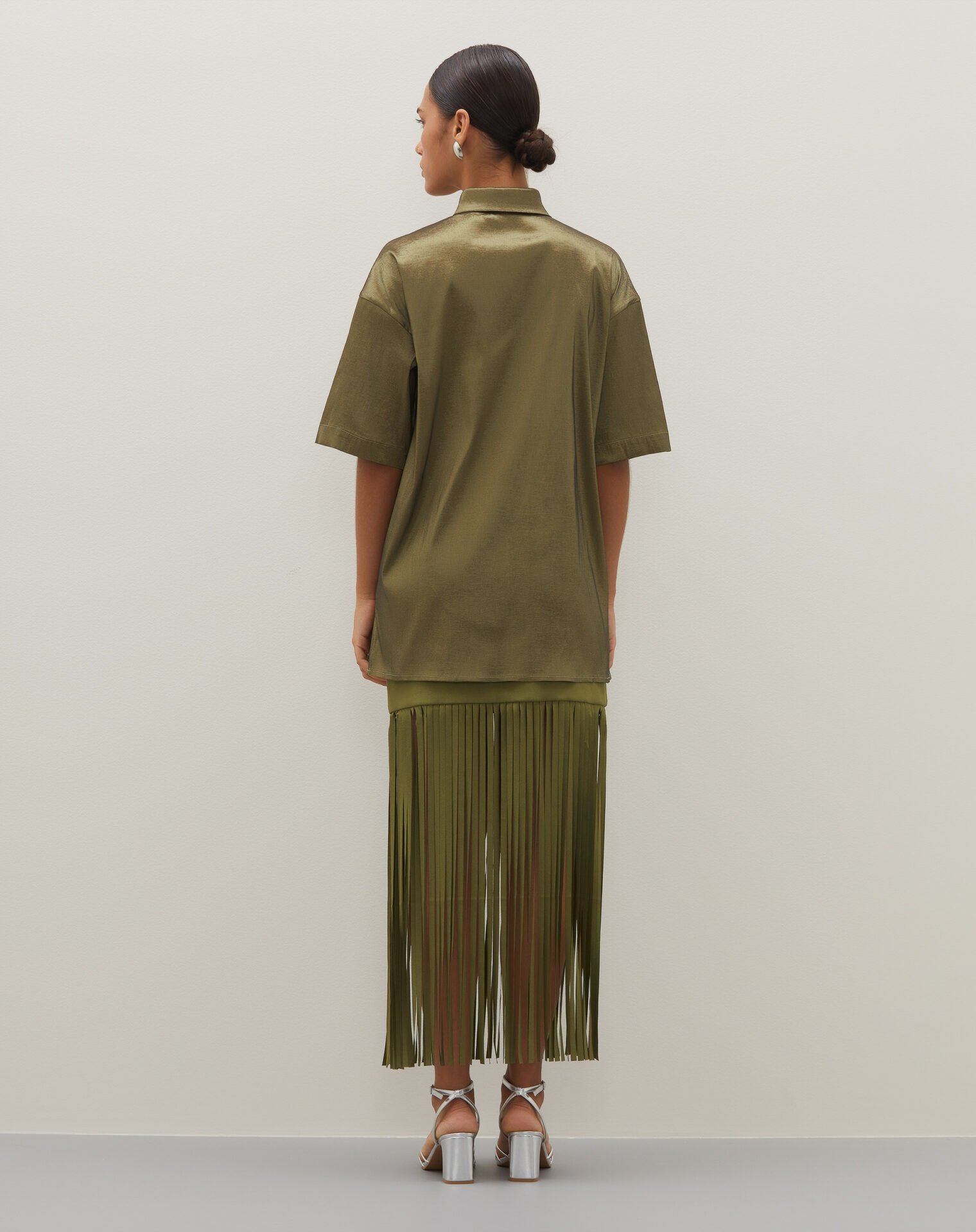 Camisa Manga Curta Oversized Verde - Imagem 3