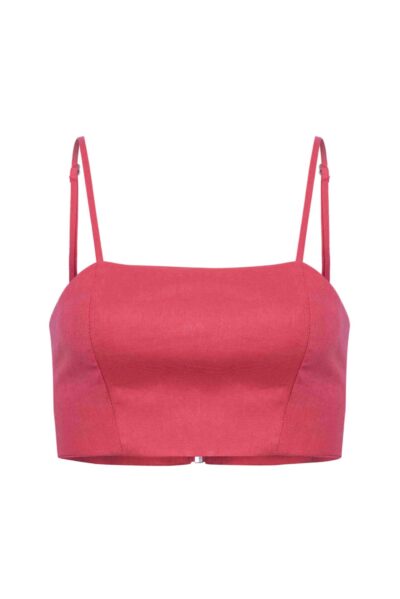 Top Faixa Com Alça Coral