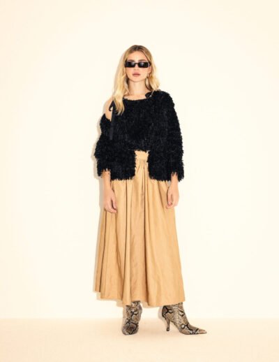 Casaco Oversized Reto Penas Preto