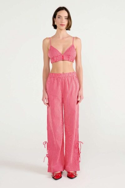 Conjunto Spiaggia Listrado Vermelho