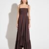 Vestido Longo Dama Marrom
