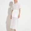 Saia Midi Organza Off-White