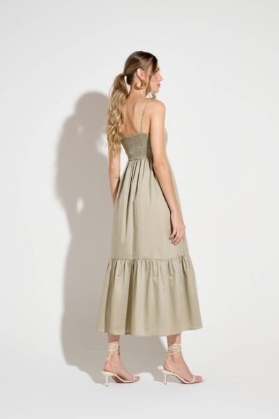 Alternative view of Vestido Midi Elisa Cáqui