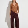 Blusa Tricot Manga Longa Caramelo