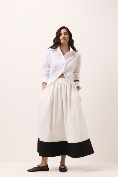 Alternative view of Camisa Pétala tricoline Branco