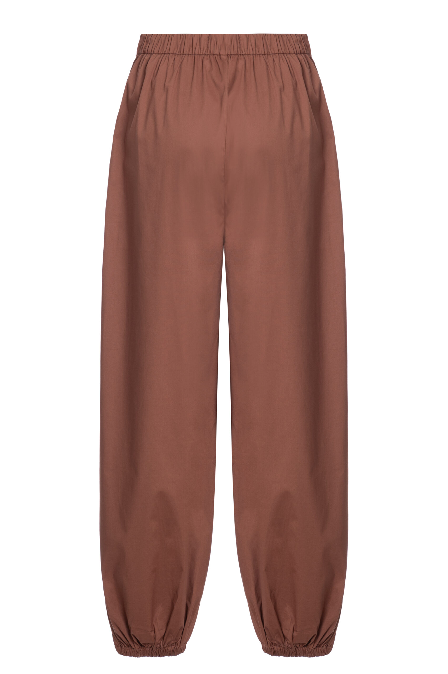 Calça Balloon em Tricoline Caramelo com Elástico na Barra - Imagem 5