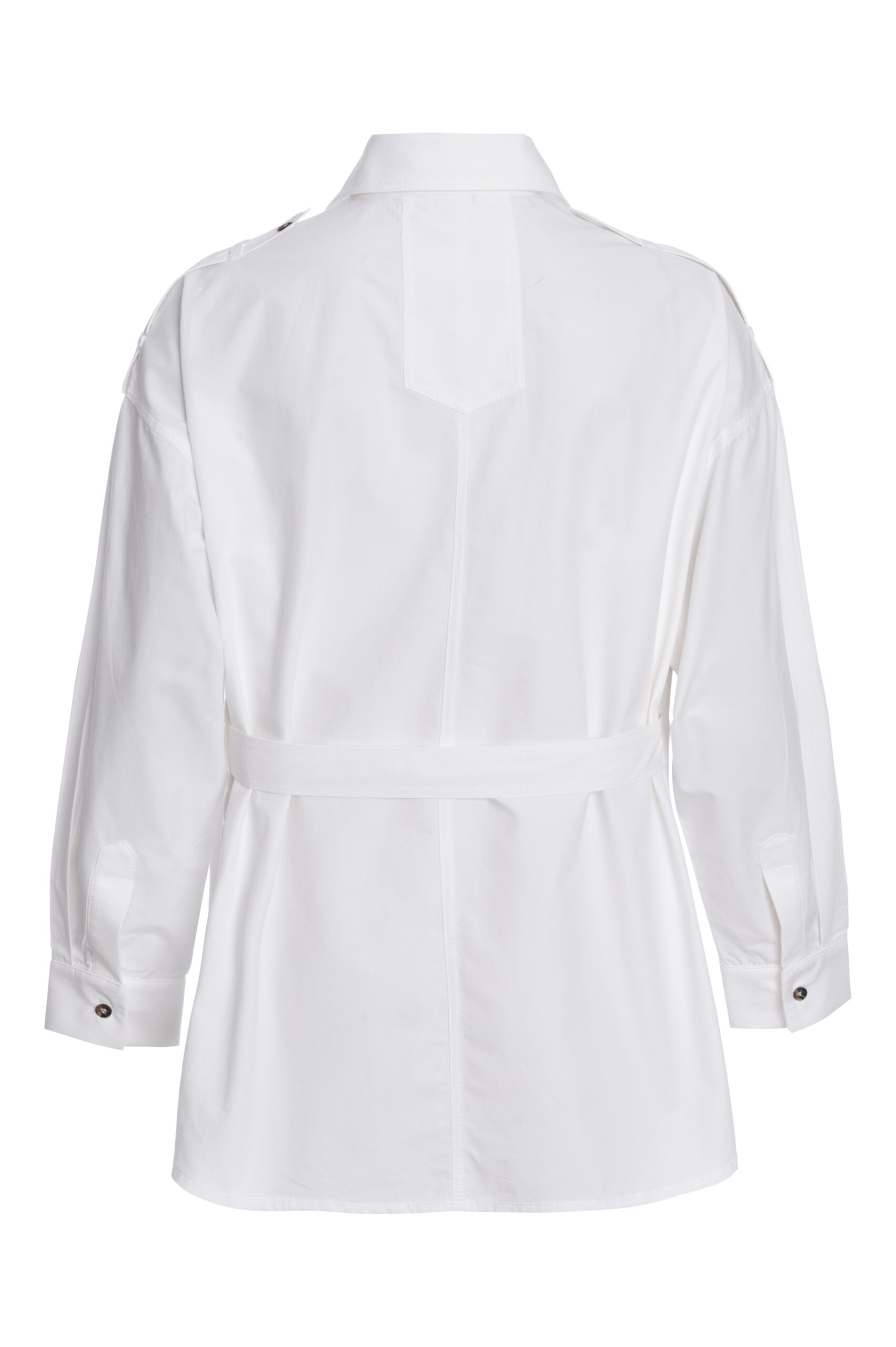 Camisa Oversized em Tricoline Branca com Maxi Bolso - Imagem 2