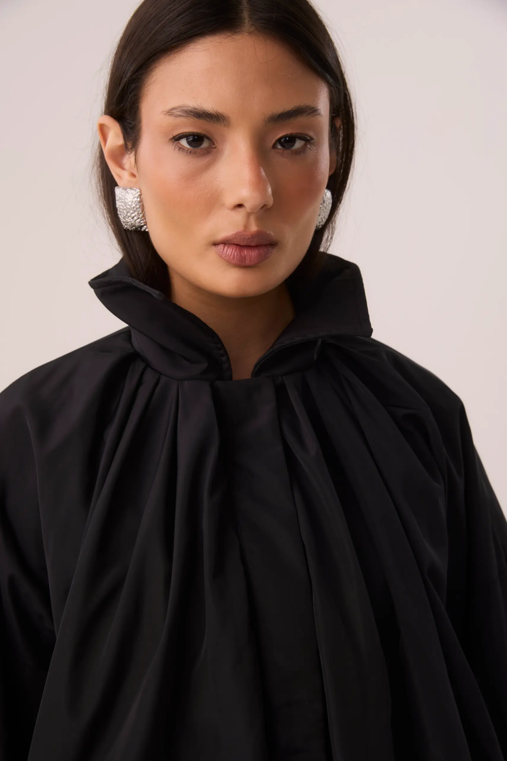 Jaqueta Bomber em Nylon Preto - Imagem 2