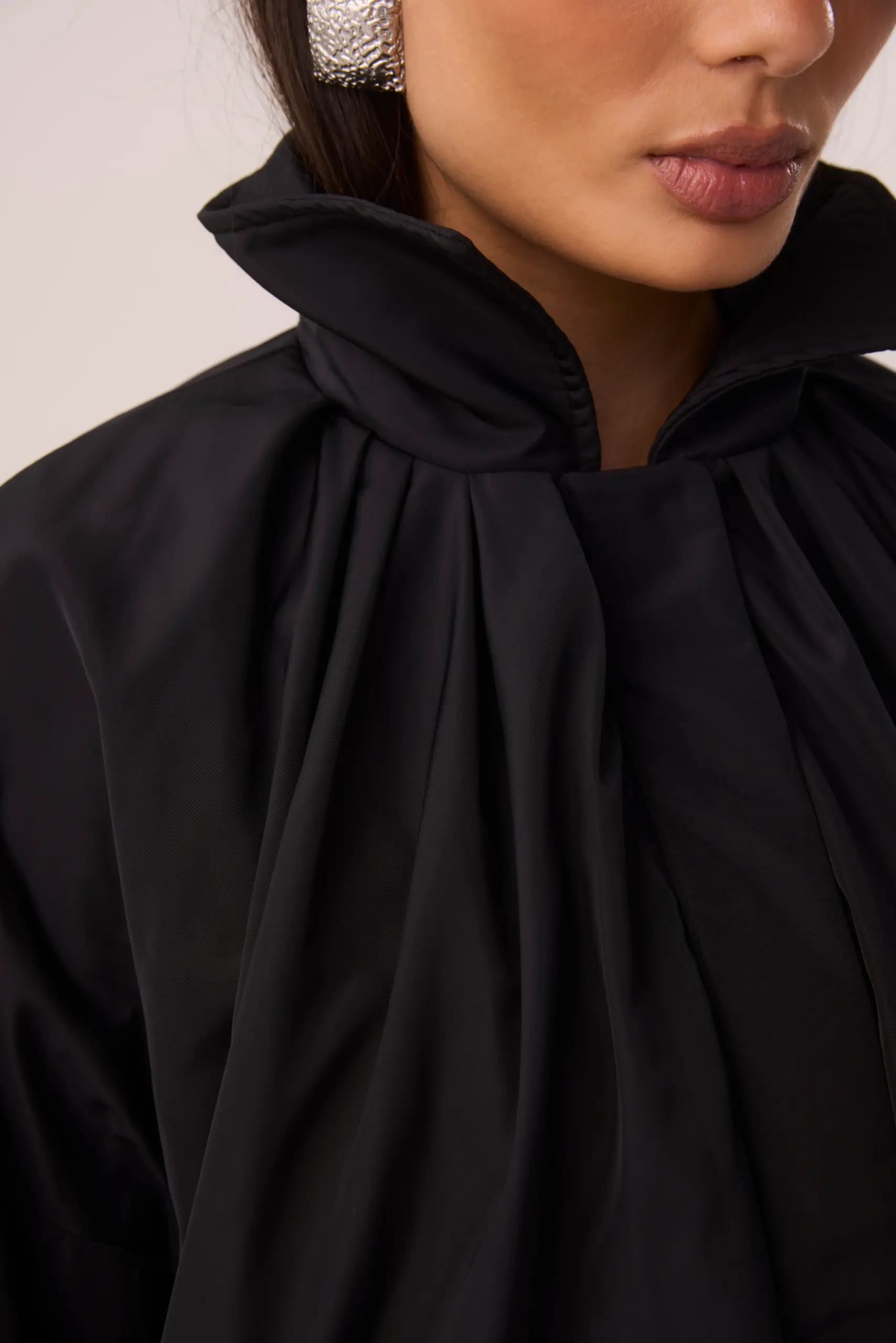 Jaqueta Bomber em Nylon Preto - Imagem 5